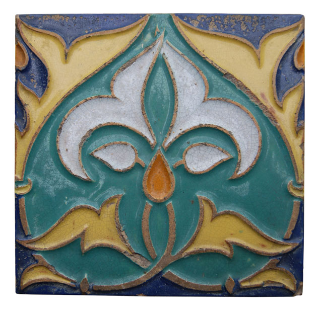 3 Available Original  Victorian Minton Tile Beautiful Design 6” X 6” 