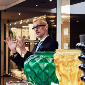 Mark Hill Lecturing at Lalique during London Craft Week 2016