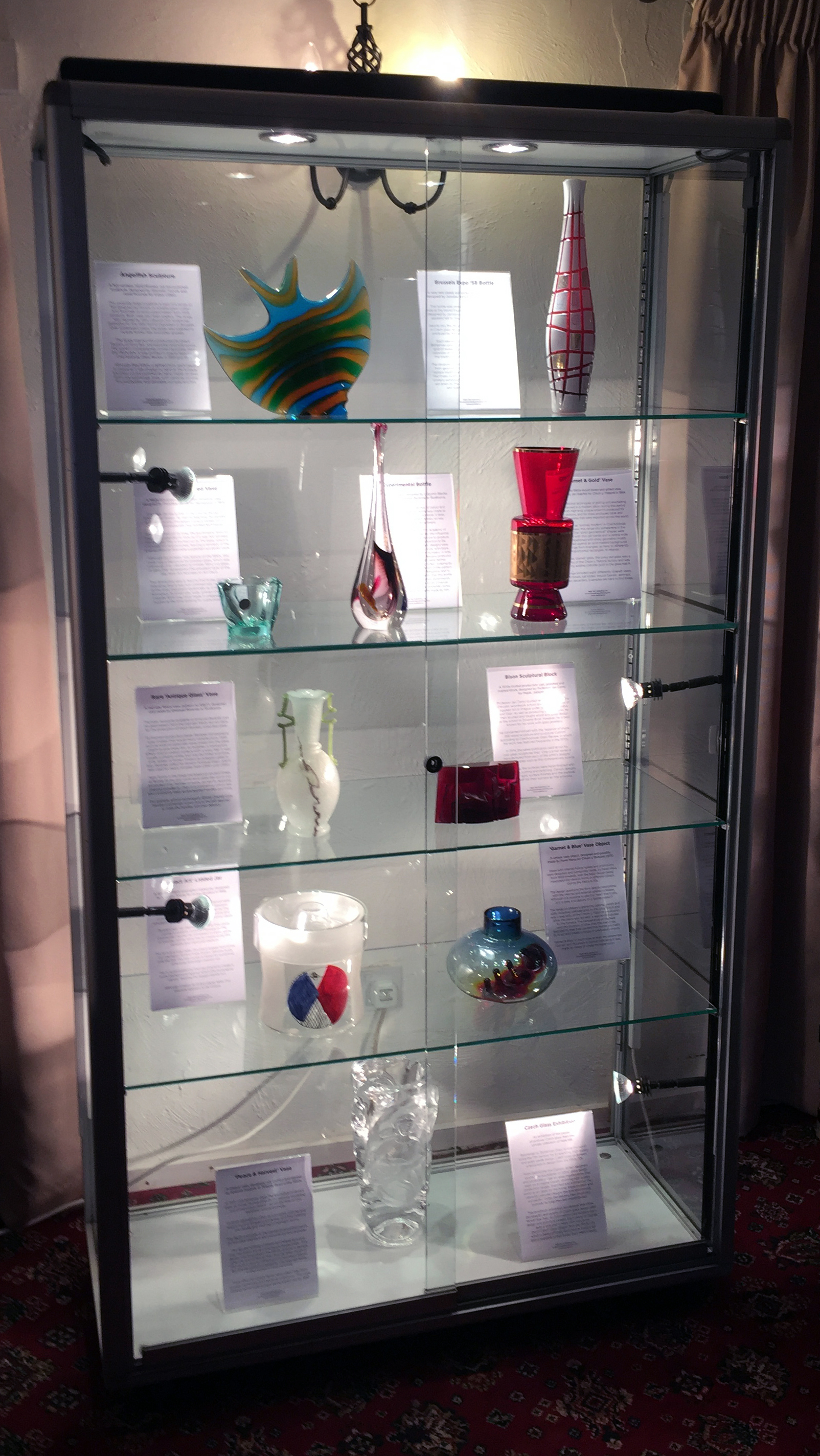 Mark Hill's exhibition of postwar Czech Glass at The Cambridge Glass Fair