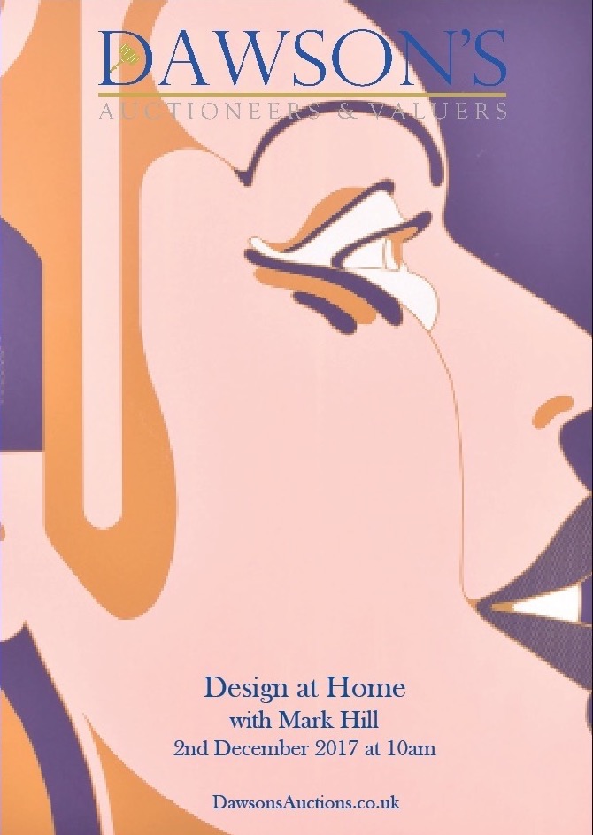 The catalogue cover for my first 'Design At Home' auction with Dawson's Auctioneers.