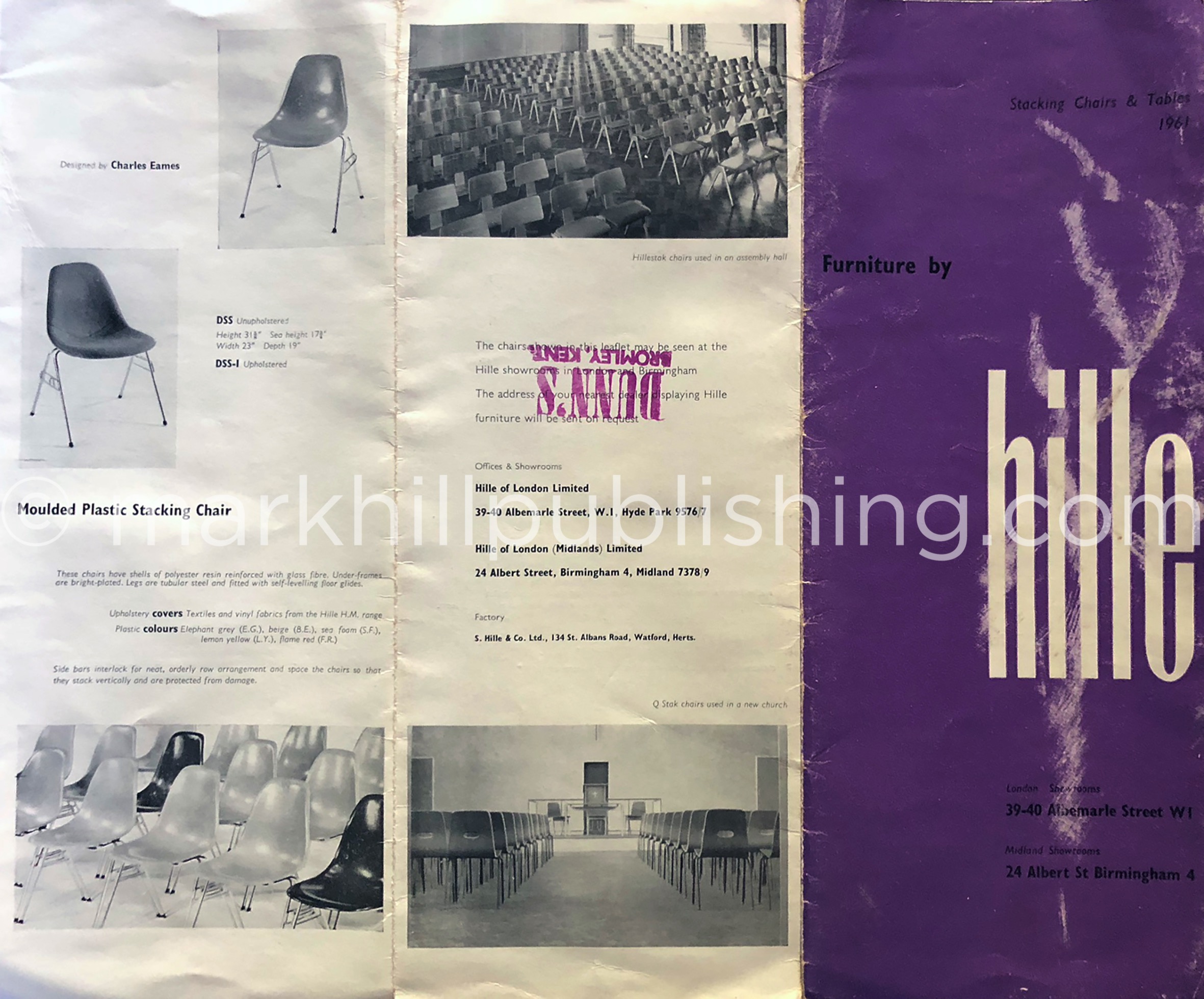 1960s original Hille furniture catalogue Robin Day Hillestak