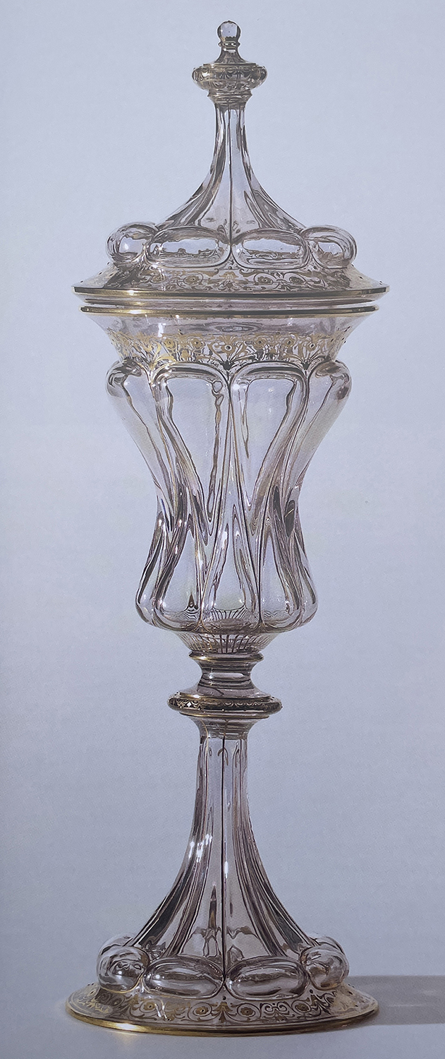 A Lobmeyr Meyrs Neffe Iridescent Goblet 1877