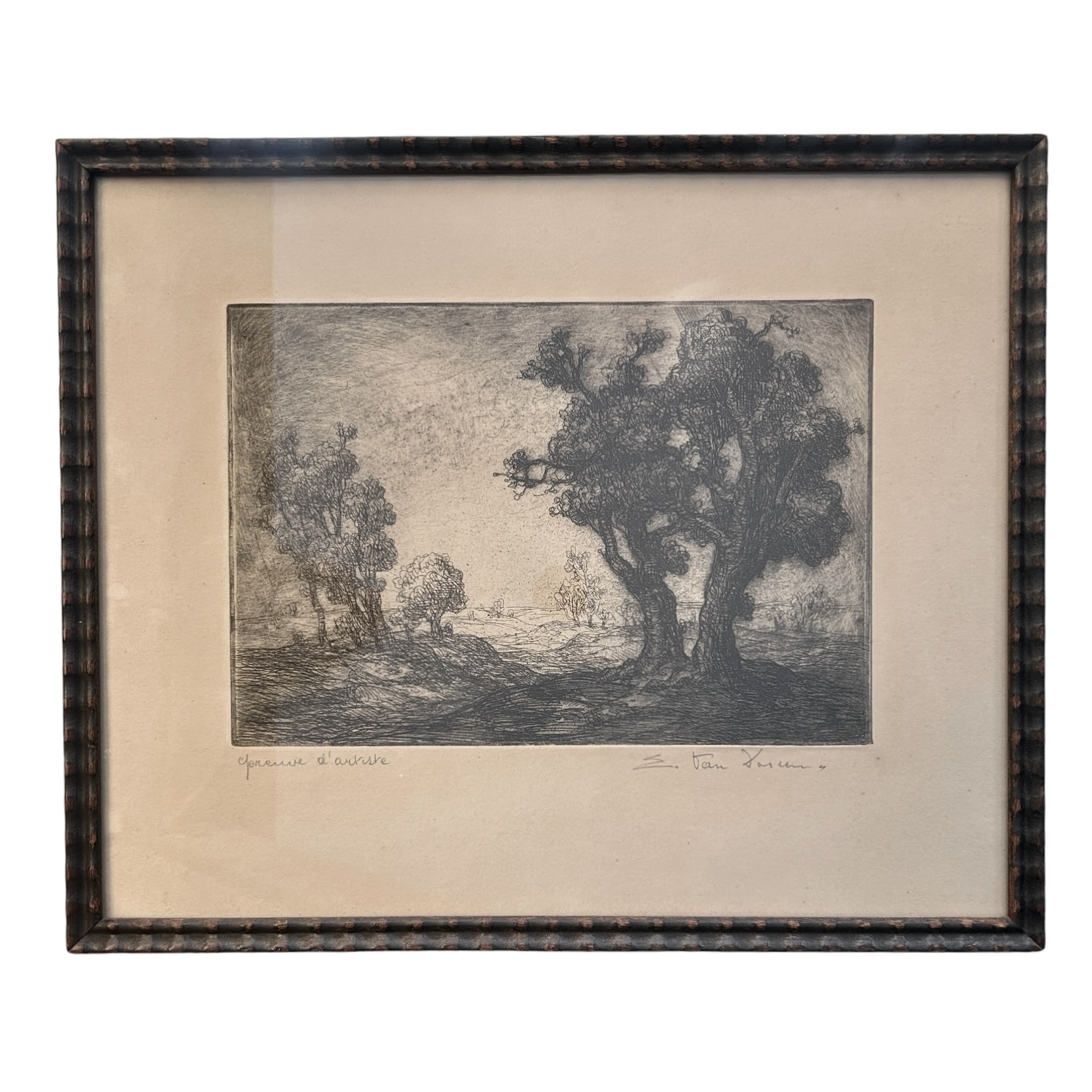 Edmond van Doroen etching